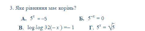 Какое уравнение имеет корень?