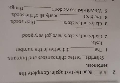 Read the text again. Complete the sentences.
