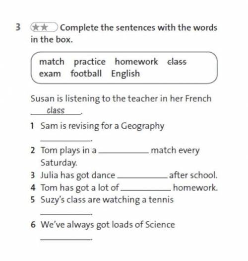 Ex-3, p-40. Complete the sentences with the words in the box. (стр-40, упр-3. Дополните