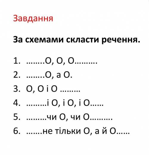 За схемою скласти речення