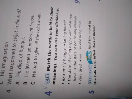 Match the words in bolt to their meanings. You can use your dictionary •extremely hungry •lasting fo