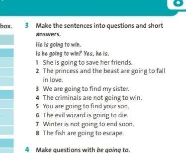 Make the sentences into questions and short answers 
