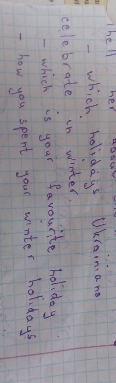 Write a letter to your freind and Thell her about the winter holidays. 