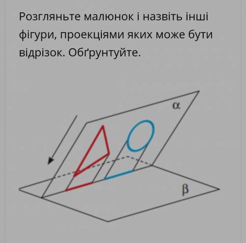 Рассмотрите рисунок и назовите другие фигуры, проекциями которых может быть отрезок. Обоснуйте.