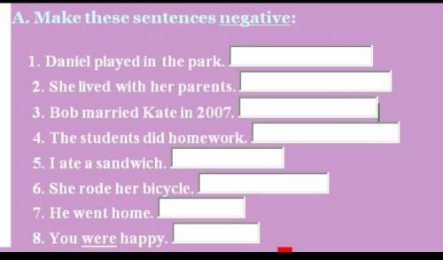 Make these sentences negative