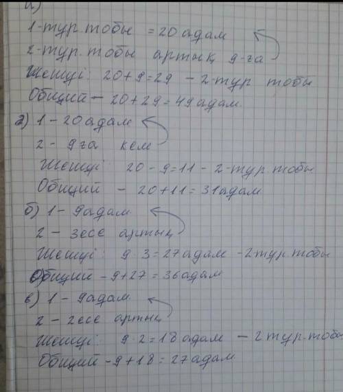 NA АМА2Сызбалар бойынша есептер құрастыр.а)60 км/сағ 40 км/сағ t=2 сағ70 км/сағ 90 км/сағ t= 2 сағ20