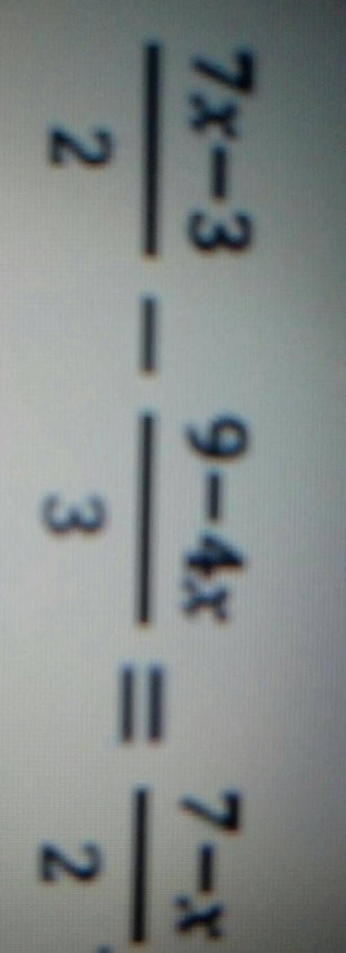 Решите уравнение 7x-3/2-9-4x= 7-x=2