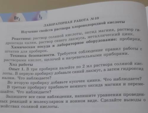 Лабораторная работа #10 химия 9 класс. девочки мальчики нужна обязательно с выводом ​