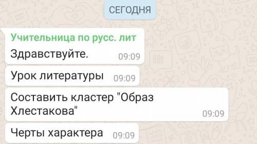 Составить кластер Образ Хлестакова