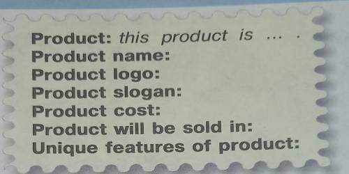 1 Work in a group of 4. You are going to design an advert fora new product. Complete theplanning.