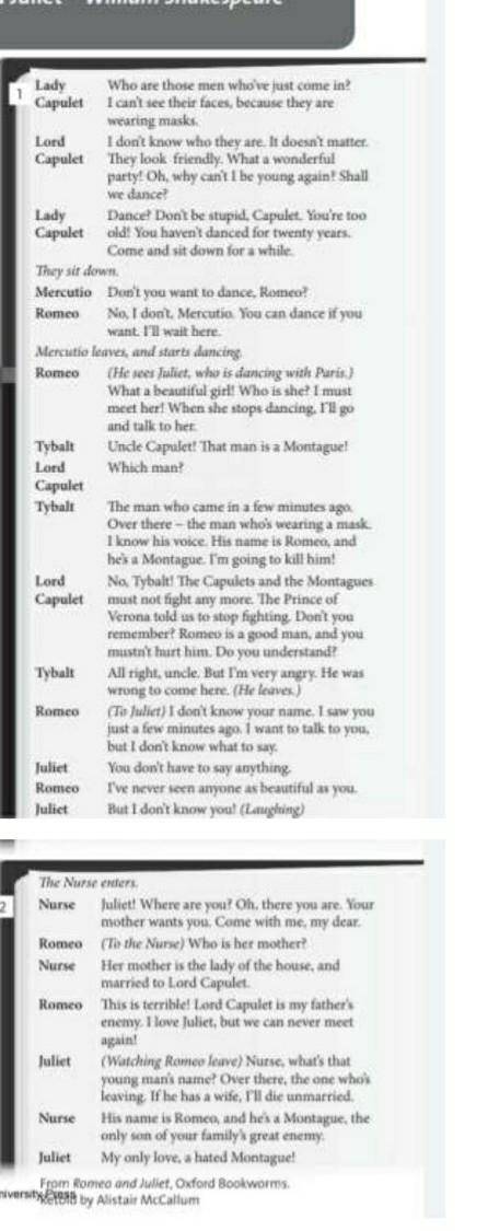 Ex 2 Read the first extract.Write true or false.​