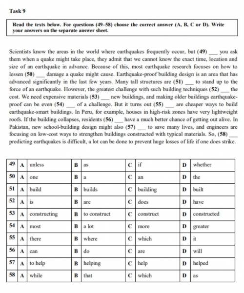 кe the correct аnswer (a, b, c or d). write your answers on the separate answer sheet.
