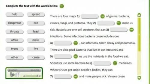 Complete the text with the words below