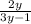 \frac{2y}{3y-1}