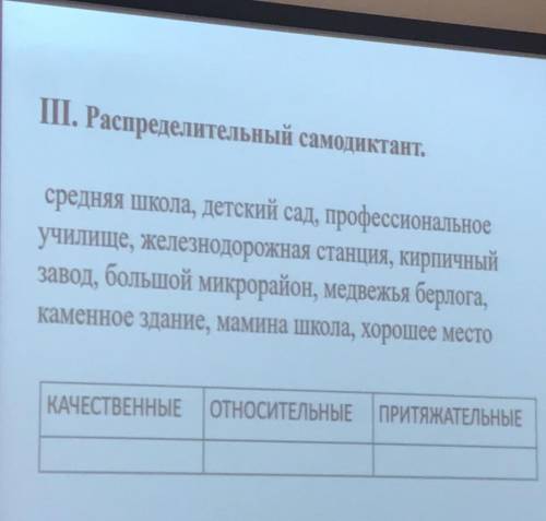 За 6 класс, Распредилите <3