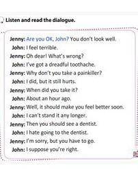 Listen and read the dialogue