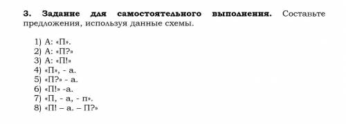 3. Задания для самостоятельного выполнения Составьте предложения, используя данные схемы.я не бот 
