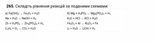 Складіть рівняння реакцій за поданими схемами: