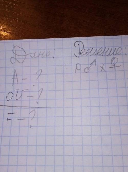 нужно решить. задание задача задача по по биологии решите