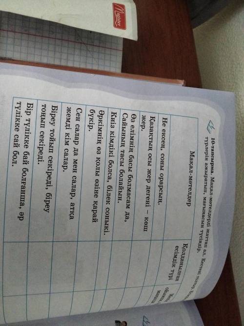 6 сынып казак тили 126 бет 10 тапсырма