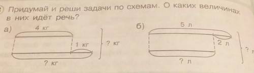 Придумай и реши задачи по схемам.О каких велечинах в них идет речь ? 