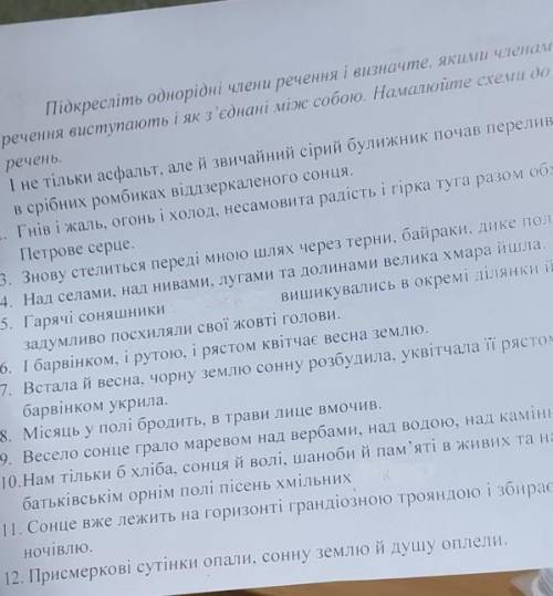 Підкреслити однорідні члени речення до ть будь ласка​