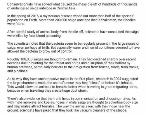 200,000 Endangered Antelope Died. Now We Know Why. Reasons which led to mass die-off Reasons why the