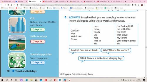 6 ЗАДАНИЕ Invent dialogues using these words and phrases.
