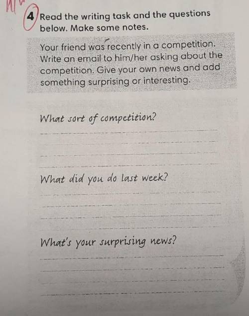 Read the writing task and the questions below. Make some notes.