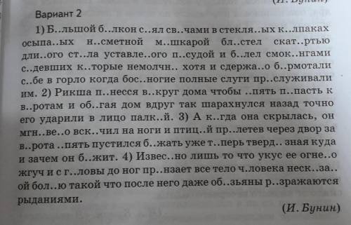 вставить пропущенный буквы и расставить запятые.