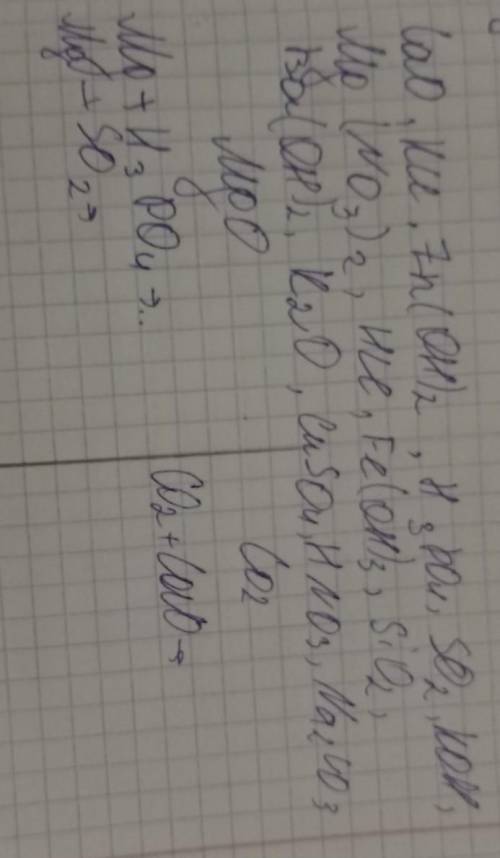З якими сполуками будуть взаємодіяти MgO та CO²