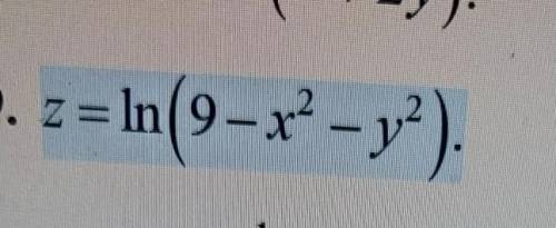 Z = ln(9-x² - y²)матемаика 