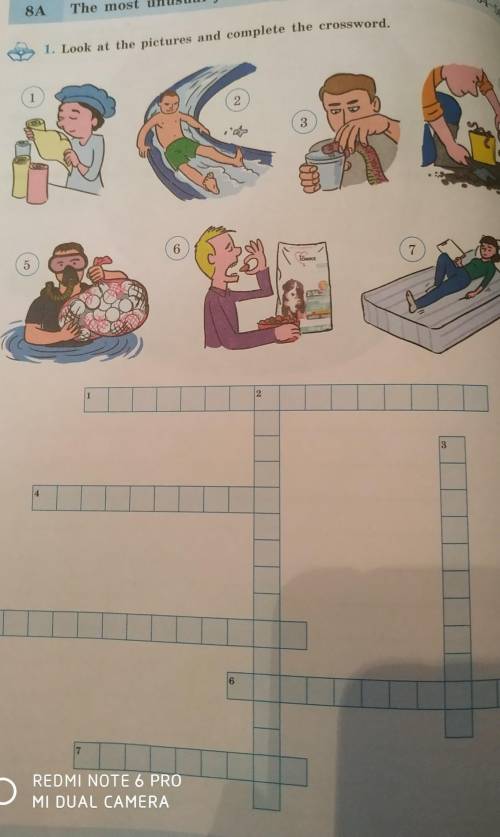 по англ1. Look at the pictures and complete the crossword,