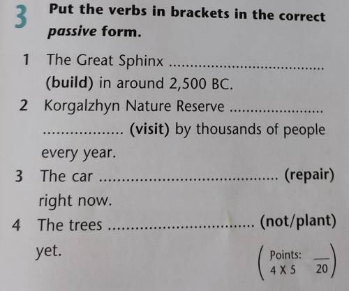 Ex. 3 p. 125 Put the verbs in brackets in the correct passive voice. ​