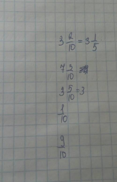 Номер 725 а) 3,2; 7,3; 3,5; 0,1; 0,9;б) 7,12; 9,23; 10,34; 0,45; 0,56;в) 12,333; 16,596; 0,887; 0,37