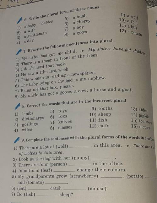 сделайте все ех 6,ех7, ех8,ех9.