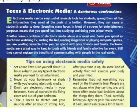1. There are no disadvantages of the use of electronic media. 2. Electronic media can cause