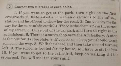 Correct two mistakes in each point​