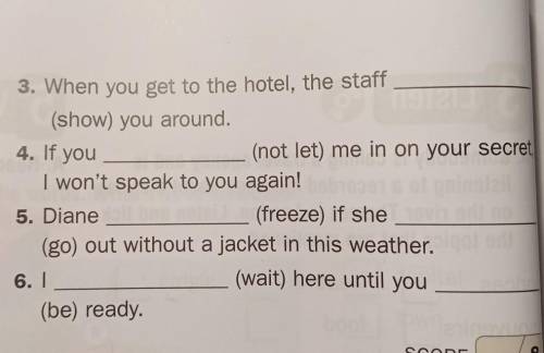 Complete with the correct form of the words in brackets. 1. Unless the temperature drops, it (not s