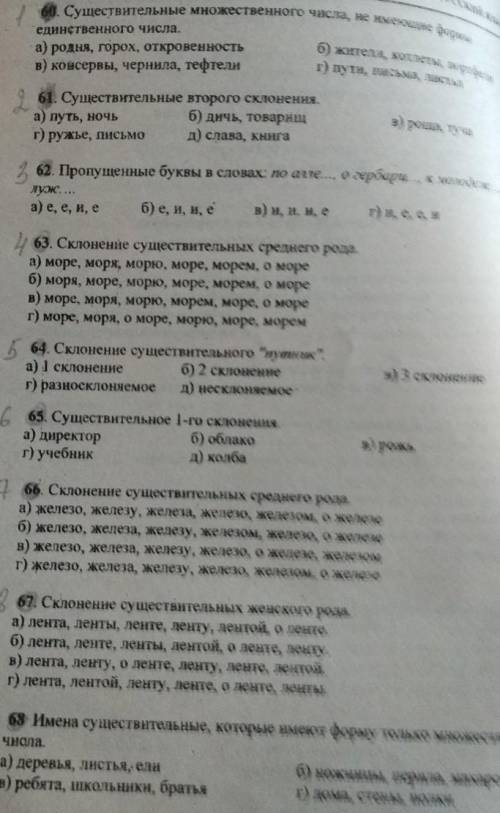 Тест по русскому языку 8 класс