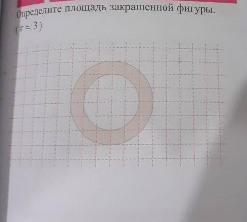 Определите площадь закрашенной фигуры.П=3.