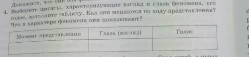 заполнить таблицу по произведению Парадокс