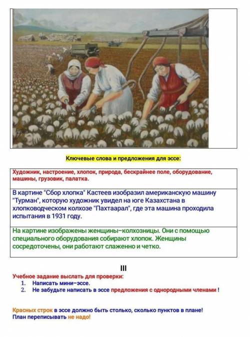 написать мини эссе 100 слов.картинка есть 