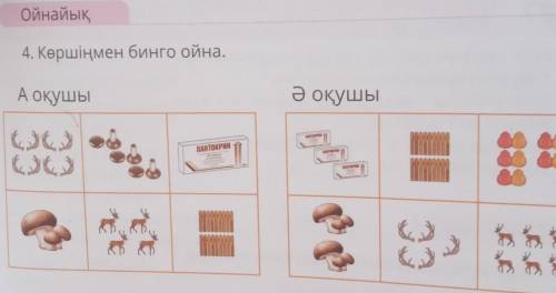 Ойнайық4. Көршіңмен бинго ойна.А оқушыӘ оқушы
