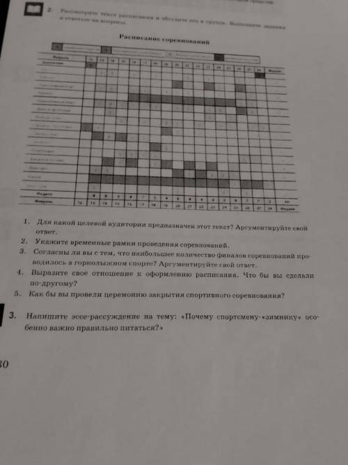 Рассмотрите текст расписания и обсудите его в группе УМОЛЯЮ