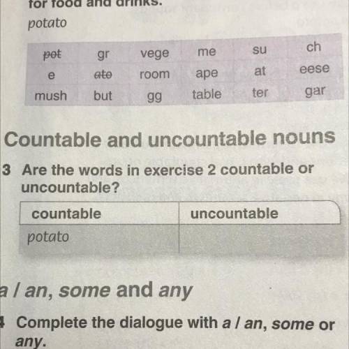 uncountable? countable uncountable potato