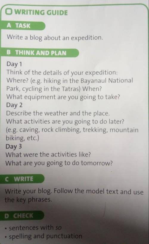 Follow the steps in the writing guide.