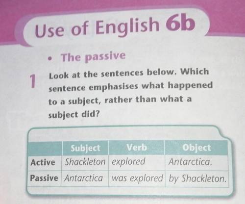 Look at the sentences below. Which sentence emphasises what happened to a subject, rather than what