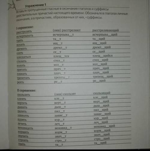 Выполните упражнение, подчеркните пропущенные буквы