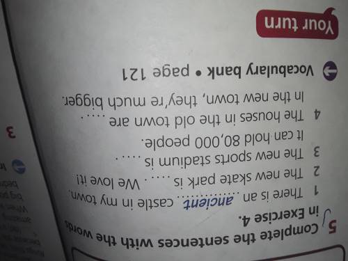 Complete the sentences with the words in Exercise 4.